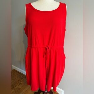 Torrid Red Rib Knit Romper - Torrid Size 3 (22-24, 3X)